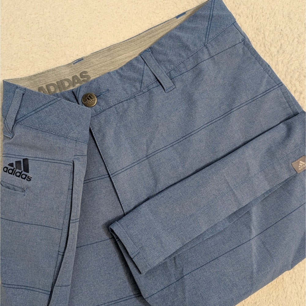 Adidas Shorts Adult 32 Blue Performance Lightweight Golf Chino Mens Sun‎ Fade